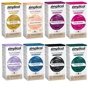 SIMPLICOL Textilfarbe INTENSIV für 600g Stoff inkl. Fixierer Umfärben Neufärben - Bild 1 von 19