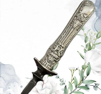 Simpson, Hall & Miller Antique Sterling Silver 1895 Art Nouveau 2-Pc Carving Set - Image 1 of 4