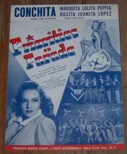 Conchita, Marquita, Lolita, Pepita, Rosita, Juanita Lopez 1942 Movie Sheet Music - Picture 1 of 1