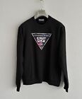 Versace Jeans Couture Sweatshirt Small Size Space Logo Patch Black