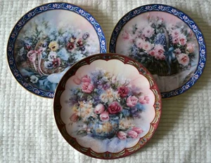 3 Platos de Lena Liu's Cesta Ramos Ángeles Amorosos Colorido Floral - Imagen 1 de 11