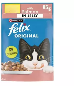 FELIX ORIGINAL Salmon in Jelly Wet Cat Food ( 85g × 24 ) - Picture 1 of 1