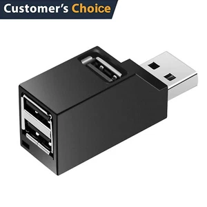 3 Port USB Hub USB 2.0 High Speed Hub~Splitter Box For PC Notebook-Laptop US - Picture 1 of 11