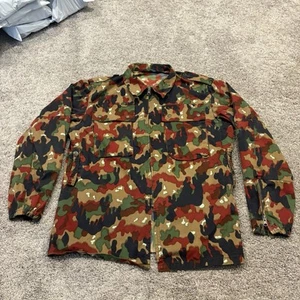 Large Swiss Army M83 Alpenflage Field Jacket Military Camouflage M70 USA PATCH!! - Picture 1 of 7