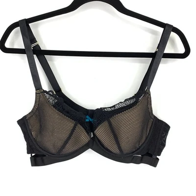 Sujetador Cacique Mujer 38C Malla Ligeramente Forrado Correas Ajustables Negro *MUESTRA Foto 1 de 4