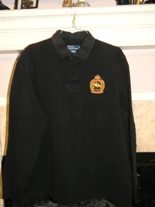 Polo Ralph Lauren Vintage Negro Manga Larga Polo Talla XXL - Imagen 1 de 5
