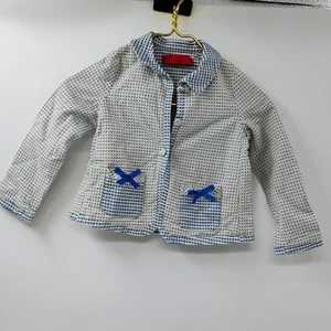 Chaqueta Carolina Herrera Niños 6 Azul Blazer Carrera Geométrico Texturizado Colorido - Imagen 1 de 11