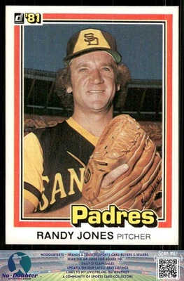 1981 Donruss #122 Randy Jones San Diego Padres 81DB - Image 1 of 2