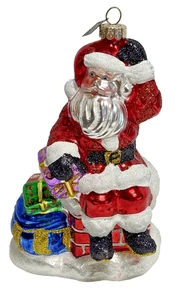 Sparkle Bright by Radko Ornament – Santa Claus with Presents – Style 87057 - Picture 1 of 7