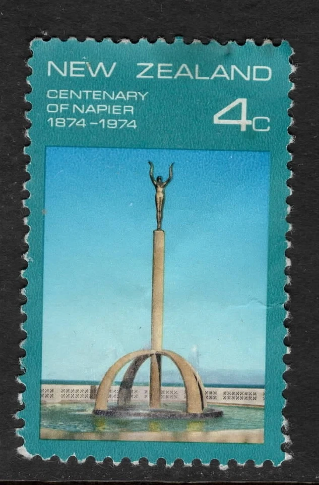 NEW ZEALAND 1974  ANNIVERSARIES   4c  " NAPIER "  STAMP VFU. - Image 1 of 1