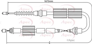 Handbrake Cable fits JAGUAR X TYPE X400 2.2D Rear 05 to 09 QJBA Hand Brake Apec - Picture 1 of 1