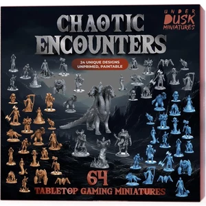 : Chaotic Encounters - 64 unbemalte Tabletop DND Bulk Miniaturen für TTRPG, P... - Bild 1 von 8