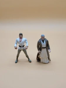 Star Wars Luke Skywalker & Obi-Wan Kenobi 1995 Action Figure Kenner 3.75" - Picture 1 of 21