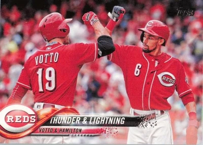 2018 Topps Update Series #US87 Thunder & Lightning Reds Votto Hamilton Foto 1 de 2