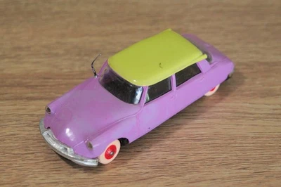 Norev - Citroen DS 19 - Mauve / Jaune - 1/43 " Les Miniatures de Norev " Ancien - Photo 1/4