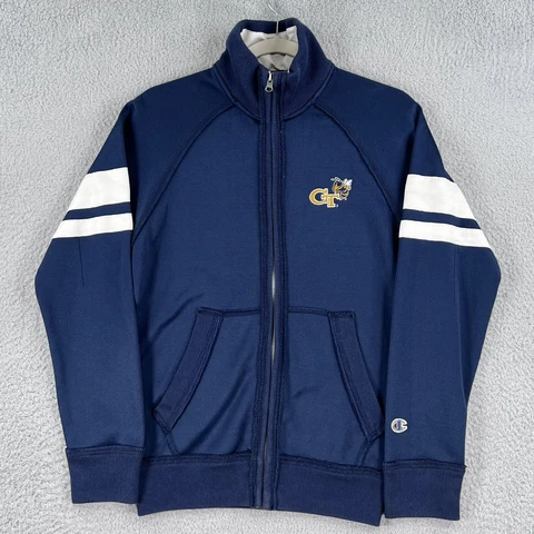 Georgia Tech Yellow Jackets Jacket WOMENS Small Champion Full Zip Navy Blue NCAA Cover