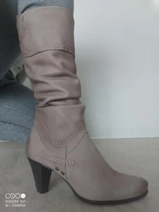 Sehr edle Stiefel, Gr. 38, 1x getragen, Echt Leder, ital. Marke Venturini - Bild 1 von 5