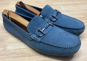 Wallin & Bros Loafers Mens Size 10M Blue Leather Horsebit Driving Moc - Picture 1 of 11