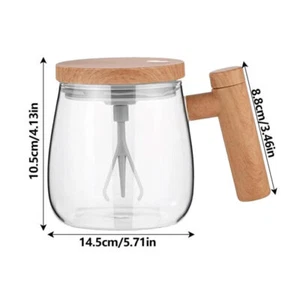 400ML Electric Self Stirring Coffee Mug Portable Glass Mug Self Mixing Cup - Picture 1 of 12