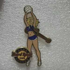 Hard Rock Cafe Pin Denver 2009 Sexy Girl With Guitar Playing Volleyball LE300 - Picture 1 of 2