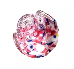 Antiker Knopf Charmstring Glas Swirlback Briefbeschwerer Mitte 1800er süßester - Bild 1 von 3