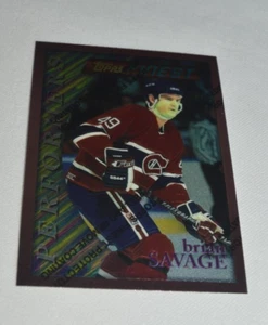 1996 TOPPS FINEST - BRIAN SAVAGE CENTER MONTREAL CANADIENS PERFORMERS CARD # 23 - Bild 1 von 4