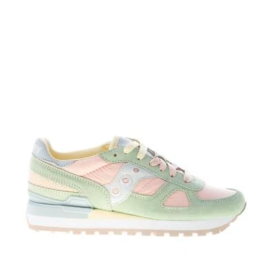 SAUCONY scarpe unisex Sneaker Shadow camoscio tessuto verde rosa S60666-2 - Immagine 1 di 4