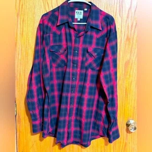 Western men's Ely Cattleman snaps shirt sz XLT - Picture 1 of 7