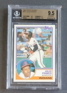 Julio Franco 1983 Topps Traded Rookie #34T BGS 9.5 Gem Mint 