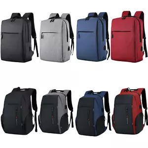 Zaino Uomo Portatile Impermeabile Grande Zaino Viaggio Scuola Borsa con USB - Foto 1 di 51