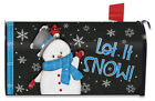 Jolly Winter Snowman Magnetic Mailbox Cover Primitive Let It Snow Briarwood Lane