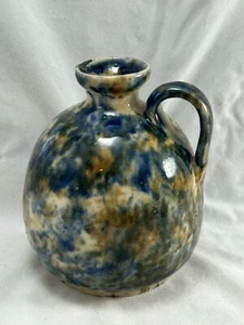 VINTAGE c.1920s GIBBS & CANNING Deptford mottled blue sponge glazed 1pt jug - Picture 1 of 15