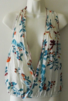  Mujeres Gitano Groove Floral Multicolor Top Traje de Baño Encubrimiento Talla S Foto 1 de 4