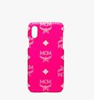  165 MCM iPhone X / XS Cell Phone Case in Neon Pink Visetos MZE9AVI38QP001