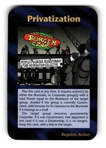 Privatization Card Limited INWO Illuminati New World Order - Picture 1 of 4