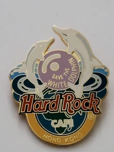 Hard Rock Cafe Pin Save the White Dolphin Bottlenose Schweinswal Hongkong China HR - Bild 1 von 3