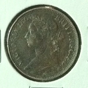 Great Britain Farthing KM 753 AU 1881 - Picture 1 of 2