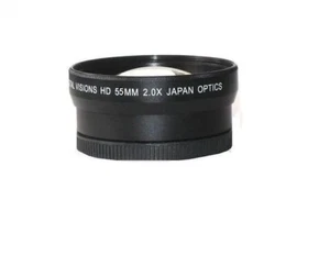 55mm HD 2x Telephoto Lens for Canon Nikon Sony Fujifilm Panasonic Olympus Pentax - Picture 1 of 2