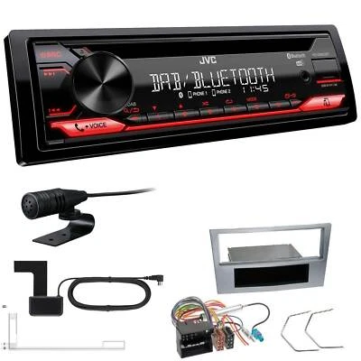JVC KD-DB622BT DAB inkl Antenne Bluetooth Einbauset für Opel Zafira B matt chrom - Bild 1 von 4