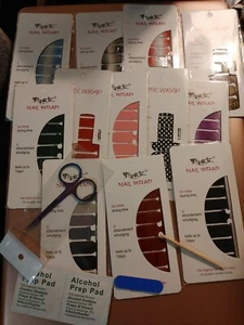 16 Piece Nail Wrap Kit-12 Different Shades (see pictures) Tools Included - Picture 1 of 11