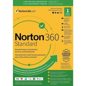 Norton 360 Standard 2025 Antivirus 1 Device 10GB cloud - Licence key only - Picture 1 of 1