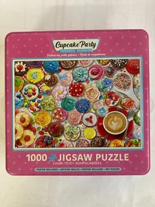 Jigsaw PUZZLE CUPCAKE PARTY 1000 Piece Eurographics New in Embossed Tin - Picture 1 of 6