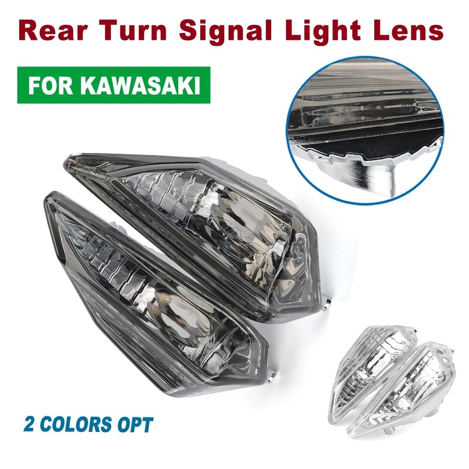 Lente de luz de señal de giro trasera para Kawasaki Ninja 250 500 400 650 1000 ZX-6R ZX-25R Foto 1 de 4