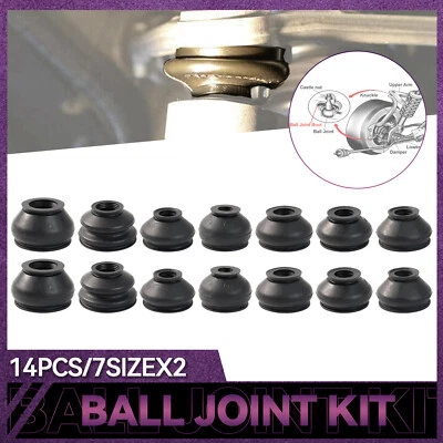 14 Auto Spurstangenkopf Kugelgelenk Traggelenk Schutz Gummi Manschette Universal - Bild 1 von 4