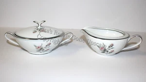 Crema y azucarero Noritake Margot 3 piezas con tapa 5605, Japón - Imagen 1 de 9