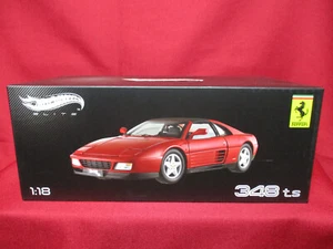 1:18 Scale Ferrari 348 TS Red Hot Wheels Elite Diecast Model Car Rare X5480 - Picture 1 of 8