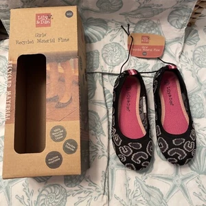 Mädchen recycelte Ballerinas Lily & Dan maschinenwaschbar neu im Karton Größe 9/10 schwarz Leopard - Bild 1 von 22