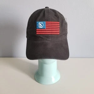 Gander Mountain Adjustable Strap Back Baseball Cap Hat American Flag Black Gray  - Imagen 1 de 9
