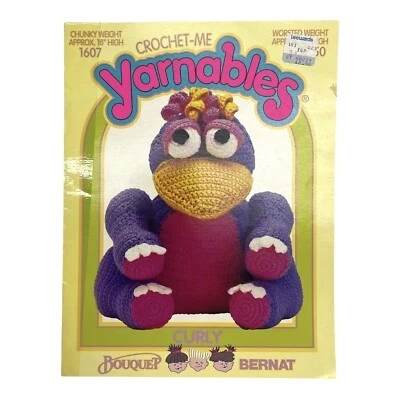 Bouquet Bernat Crochet - Me Yarnables 13" & 18" Curly Crochet Pattern Book - Image 1 of 2