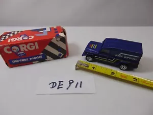 Vintage Corgi Toys Diecast Car NOS IOB 1985 Juniors Land Rover Race Support Blue - Picture 1 of 4